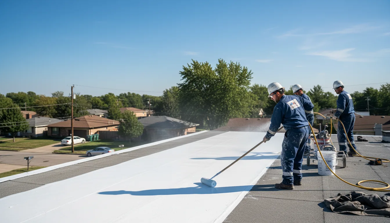 Commercial roof coating in Hodgen, OK near me